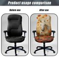 thumbnail image 4 of Xoenoiee Horse Flower Print Office Chair Cover Universal Chair Seat Covers Stretchable Computer Chair Slipcover Remove Washable Rotating Desk Chair Protector, L, 4 of 6