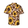 thumbnail image 3 of Bixox Men's Hawaiian Shirts Men's Leopard Sunflowers Print Short-Sleeve Shirt-X-Large, 3 of 8