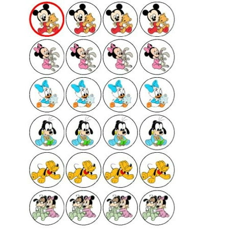 24 ct Baby Mickey and Friends Edible Frosting Cupcake Toppers*