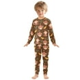 thumbnail image 3 of joogoo Cute Monkey Banana 2 Piece Long Sleeve Tee and Pants Cotton Pajama Set 3T, 3 of 7