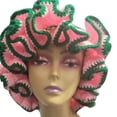 thumbnail image 1 of Dsseng Sweet Girls Crochet Ruffled Brim Bucket Hat Cute Ladies Fisherman Hat Exaggerated Style Teens Winter Windproof Hat, 1 of 7
