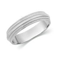 thumbnail image 2 of CARATS FOR YOU Milgrain Comfort Fit 5mm Band is Available in Platinum For Her & Him, 5mm Band Size-10.5, 2 of 6