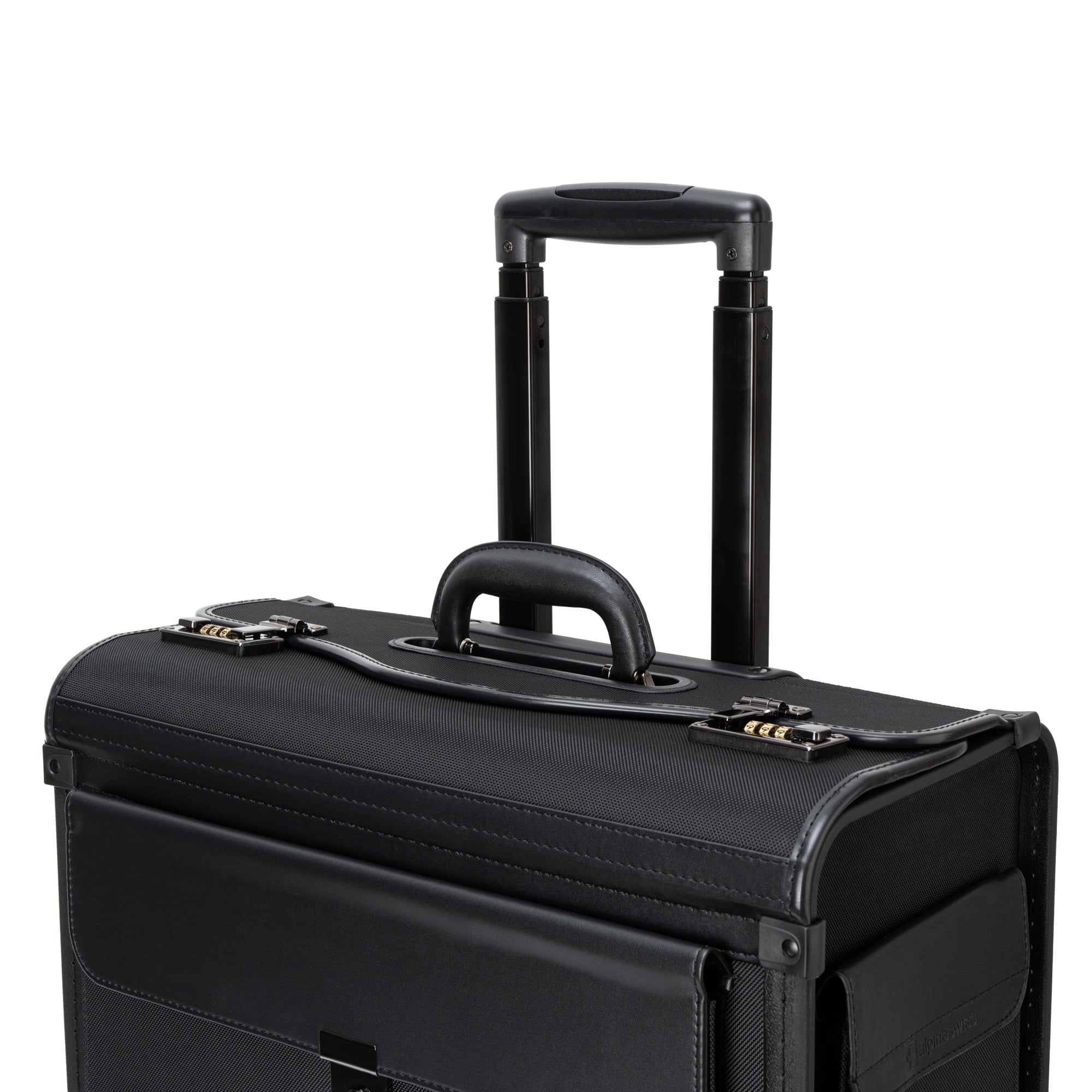 Alpine Swiss Laptop Rolling Briefcase 4 Wheels Pilot Lawyer Attache Travel Case