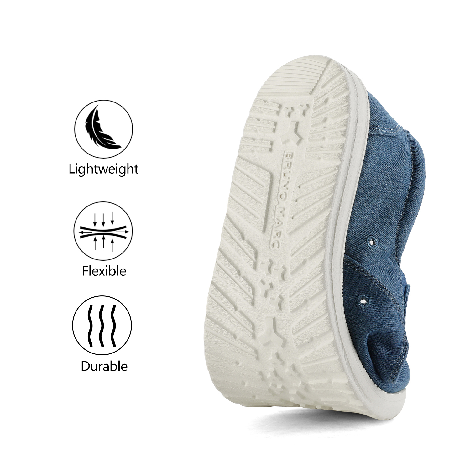 Bruno Marc Men's Slip On Loafer Walking Shoes SUNVENT-01 BLUE/DENIM size 12 - image 3 of 6