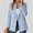 Blue, variant on UDAUDU Blazer for Women Business Casual Double Breasted Long Sleeve Slim Fit Office Suit Jackets Work Outfits Khaki XL