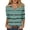 Green#9527, variant on CONZONE Women's T-Shirts 3/4 Sleeve T Shirts for Women Casual V Neck Graphic Lightweight Tees Soft Cozy Athletic Tops