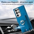 thumbnail image 2 of Dteck Wallet Case Compatible with Samsung Galaxy A34 5G,Case with Card Holder Skin-Friendly PU Leather Cover with Rotating Ring Kickstand Protective Bumper for Samsung Galaxy A34 5G,Blue, 2 of 10