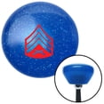thumbnail image 1 of American Shifter  Red 04 Sergeant Blue Retro Metal Flake Shift Knob with M16 x 1.5 Insert Shifter Brody, 1 of 1
