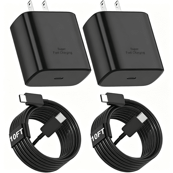GJX 45W Super Fast Charger Type C 10Ft, Usb C Wall Charging and Android Phone Charger, 2 Pack