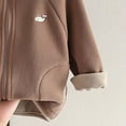 thumbnail image 6 of Gubotare Sherpa Fleece Jacket Kids Toddler Kids Fleece Hooded Jacket Coat Zipper Lightweight Long Sleeve Thick Warm Outerwear Size 3T 4T,(Coffee 3-4 Years), 6 of 7