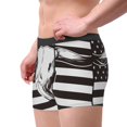 thumbnail image 4 of Kll Bull Skull On The Us Flag Men'S Cotton Boxer Briefs Underwear-Medium, 4 of 9