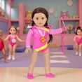 thumbnail image 3 of K.T. Fancy 18 Inch Doll Clothes and Accessories-Olympic Gymnastics Sports Set, 8 Pack Girl Doll Clothes Gymnastics Training Oufits for Play, No Doll, 3 of 7