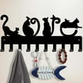 thumbnail image 2 of Cats Metal Key Holder Cat Love Decorative 10 Hook Key Rack Organizer Wall Mounted Entryway Key Belt Umbrella Hooks Personalized Key Hanger Cat Lovers Gift for Wall Decoration, 2 of 7