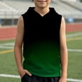 thumbnail image 2 of RMGVDSD Boys Tank Tops Gradient Color Hooded T-Shirts For Kids Sleeveless Pullover Hoodies Lightweight Pocket Athletic Tops 10-11 Years, 2 of 4