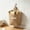 Beige D, variant on Naittoop Small Rustic Linen Hanging Storage Basket 4.7*5.3in Wall Mount Organizer Bag with Polka Dot Lining for Versatile Kitchen Bathroom Home Key Mail Cosmetics Holder