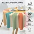 thumbnail image 3 of Boho Retro 70s Sun Round Tablecloth 60 Inch,Waterproof Heat Resistant Table Cloth Cover for Kitchen Dining Indoor Outdoor Farmhouse Decor, 3 of 6