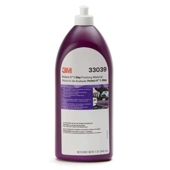 3M Perfect-It 1-Step Finishing Material, 33039, 1 qt (32 fl oz), 6 per case