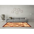 thumbnail image 3 of Ahgly Company Indoor Square Abstract Orange Modern Area Rugs, 3' Square, 3 of 4