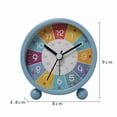 thumbnail image 2 of DESIGNICE 2026 New Silent Analog Alarm Clock for Kids - Colorful Educational Clock with Night Light, No Ticking, Easy-To-Use Buttons, Battery-Powered, Ideal Gift for Boys & Girls, 2 of 7