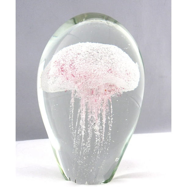 Glass Jellyfish Light Pink Gorgeous Hand N Are Encased In Clear By Brand The Nautical Place Com Glass Jellyfish Light Pink Gorgeous, Glass Jellyfish Light Fixture