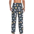 thumbnail image 3 of Qekee Cartoon Animals Men's Straigh Pajama Pant, 3 of 9