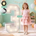 thumbnail image 3 of Marquee Light Up Numbers Teebloom de 3 pies con bolsa de agua pesada, 3 of 6