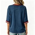 thumbnail image 4 of Bovemsi Womens Shirt Sleeve Tops Soft Loose‑Fit V‑Neck Half‑Sleeve Prints Fashion Outfits Clothes XXL, 4 of 4