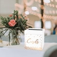thumbnail image 2 of Koyal Wholesale Sturdy White Wedding Day Card Box Gold Script Confetti Wedding Gift Boxes for Cards 10x10x10 Inches, 2 of 5