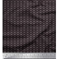 thumbnail image 1 of Soimoi Polyester Crepe Fabric Striped Oval Shirting Decor Fabric Printed Yard 52 Inch Wide, 1 of 1