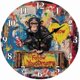 thumbnail image 1 of Reloj de pared con diseño de mono de Banksy de 30 cm, funciona con pilas, diseño de grafiti, silencioso, sin tictac, decorativo., 1 of 9