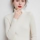 thumbnail image 3 of Suéter de mujer Otoño e Invierno Suéter de lana engrosado Cuello alto Jersey de barra de tiro Solapa corta Camisa de base de punto entallada, 3 of 6