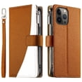 thumbnail image 2 of Funda cartera GANGXUN para iPhone 13 Pro Max , cuero PU con tarjetero, cremallera, correa de mano, soporte y protección 662°, 2 of 6
