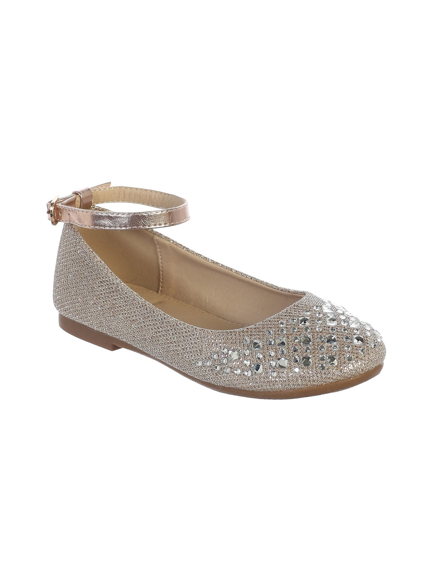 girls rose gold pumps
