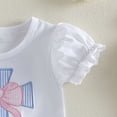 thumbnail image 5 of NOLDARES Toddler Baby Girl Summer Clothes Short Sleeves T-Shirt Tops + Shorts 3 6 9 12 18 24 Months Outfits Set(Blue,12-18 Months), 5 of 7