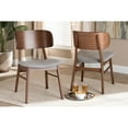 thumbnail image 7 of Baxton Studio Alston Mid-Century Modern Grey Fabric Upholstered and Walnut Brown Finished Wood 2-Piece Dining Chair Set, 7 of 7