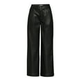 Time And Tru Women s High Rise Faux Leather Wide Leg Trousers Regular time-and-tru-women-s-high-rise-faux-leather-wide-leg-trousers-regular