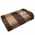 thumbnail image 3 of McGuire Gear Bunkhouse Plaid Blanket, Wool Blend, 64" x 90", Light Brown/Brown, 3 of 5