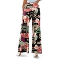 thumbnail image 3 of Women's Stretchy Wide Leg Palazzo Lounge Pants Casual Comfy High Waist Palazzo Pants, 3 of 11