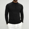 thumbnail image 2 of ZIXKCGDSE Quarter Zip Pullover Men Long Sleeve Shirts Fitness Sports Workout Gym Athletic Tee Size 2XL, 2 of 4