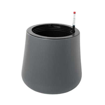 Flower Plant Pot Container Decorative Flowerpot Vase Bonsai with Drainage Hole Self Watering Planter for Garden  Plants  Home  Balcony 34x36cm Dark Gray