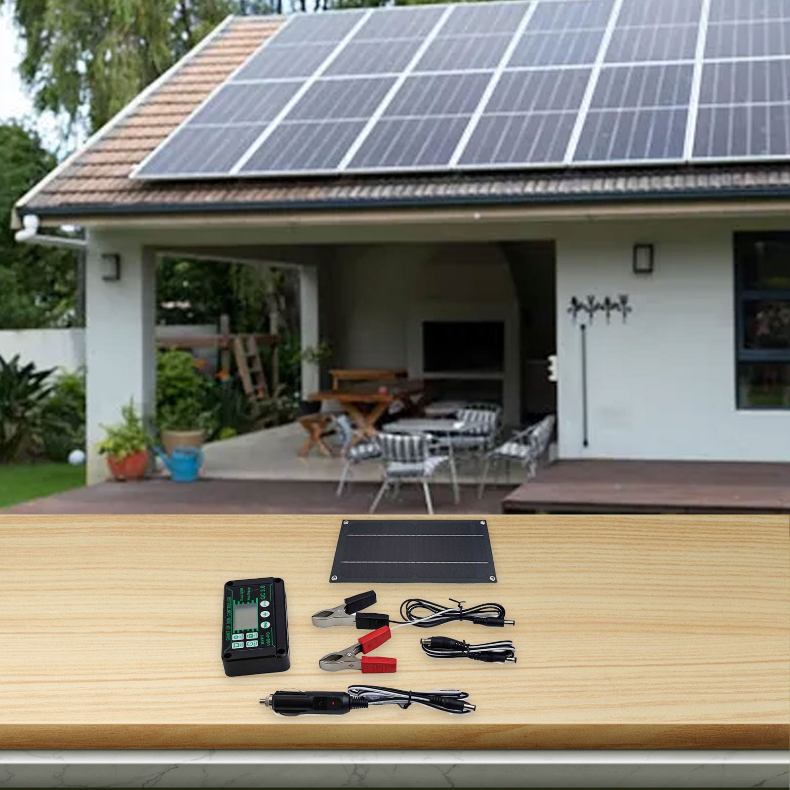 Waterproof Solar Panel Kit 600W 18V Portable Solar Charger With Outdoor Battery Powered for Cars Motorcycles And Camping