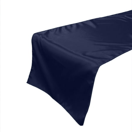 

Shiny Satin Table Runner Solid Navy