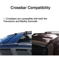 thumbnail image 6 of BRIGHTLINES Aero Roof Racks Cross Bars Compatible with Jeep Renegade 2015-2024 for Kayak Luggage Ski Bike Carrier, a Set of 2pcs, Black Aluminum Top Cargo Rack, 6 of 10