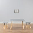 thumbnail image 3 of ACEssentials Dipped Kids Table and Stool Set, Gray, 3 of 6