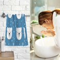 thumbnail image 7 of Yayeee 2 Pack Hand Towels for Bathroom 100% Cotton 16" x 28" Kitchen Towel, Blue Polar Bear, 7 of 7