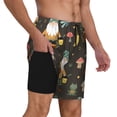 thumbnail image 2 of Kdxio Gnome Insect Frog Print Men'S Swim Trunks With Compression Liner 7 Inch Inseam Quick Dry Swim Shorts, 2 of 7