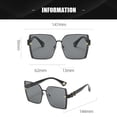 thumbnail image 2 of Patillas en forma de H con montura grande, gafas de sol de moda personalizadas, fabricadas en PC y metal, 2 of 5
