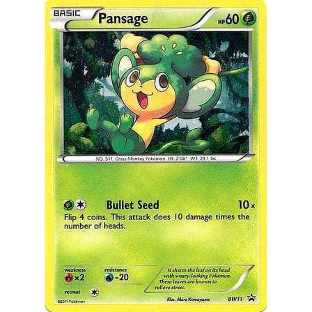 Pokemon Promo Holo Rare Rare Holo Pansage BW11