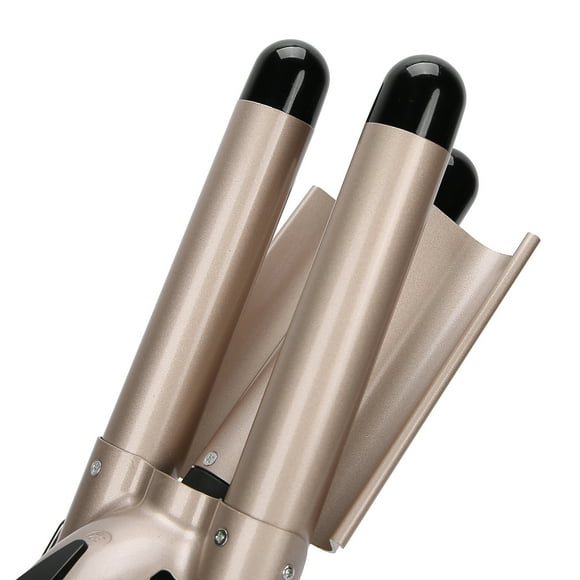 3 Barrel Curling Iron Wand Hair Waver Curler Iron Triple Barrel Curling Iron Temperature Adjustable Portable Crimper Hair Iron Beach Waves Long Lasting Hair Waving Styling Tool