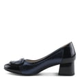 thumbnail image 4 of Azura Women's BABYSTEPS Slip-On Pump – Metallic Leather with Sculptural Buckle and Architectural Block Heel, 4 of 9